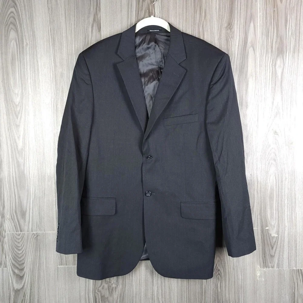 Pronto Uomo‎ Men's 2 Button Wool Blazer Size 42 Reg